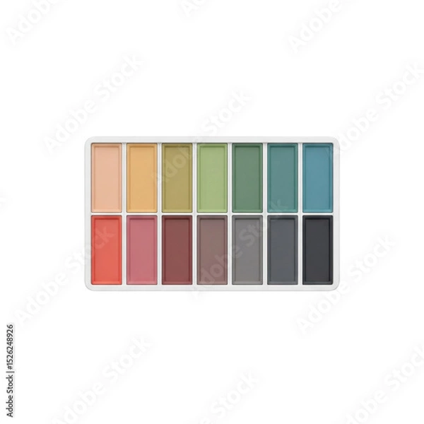 Fototapeta Color palette box with pastel shades