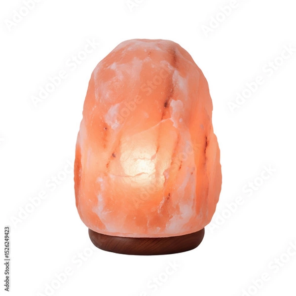 Fototapeta Himalayan salt lamp, isolated on transparent background