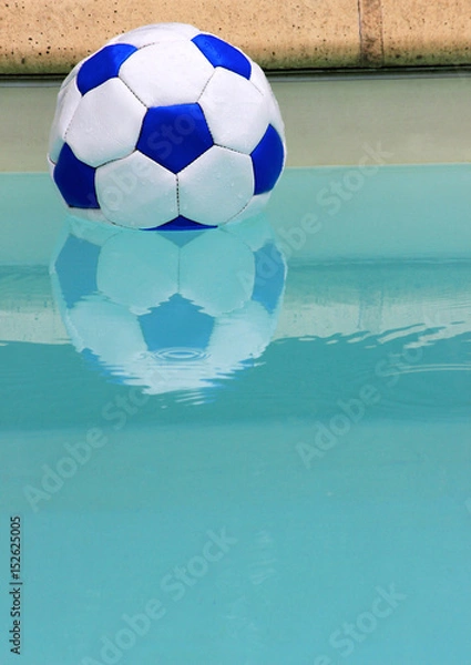 Obraz Football Floating in Pool