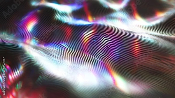 Fototapeta Abstract Iridescent Waves: A Symphony of Color and Light