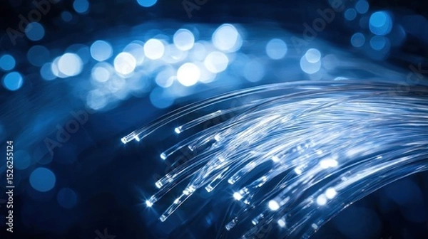 Fototapeta Illuminating the Digital Age: A Symphony of Fiber Optics