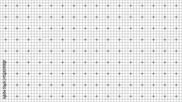 Fototapeta Dense engineering grid with cross points on seamless white background minimal structure layout for precision drawing scientific blueprint mathematics paper schematic background diagram