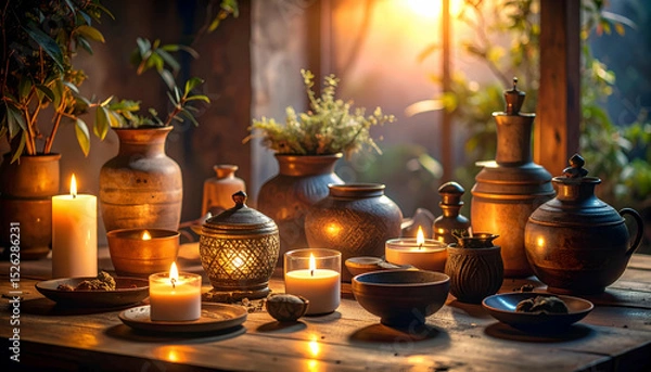 Fototapeta Atmospheric Journey of Personal Discovery Through Introspection and Light