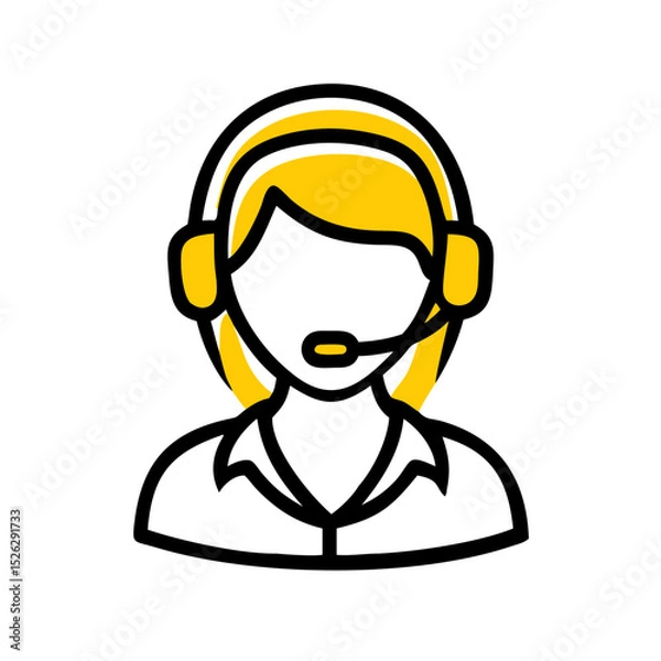 Obraz Customer service representative assisting clients with inquiries and support in a professional setting at any time of day