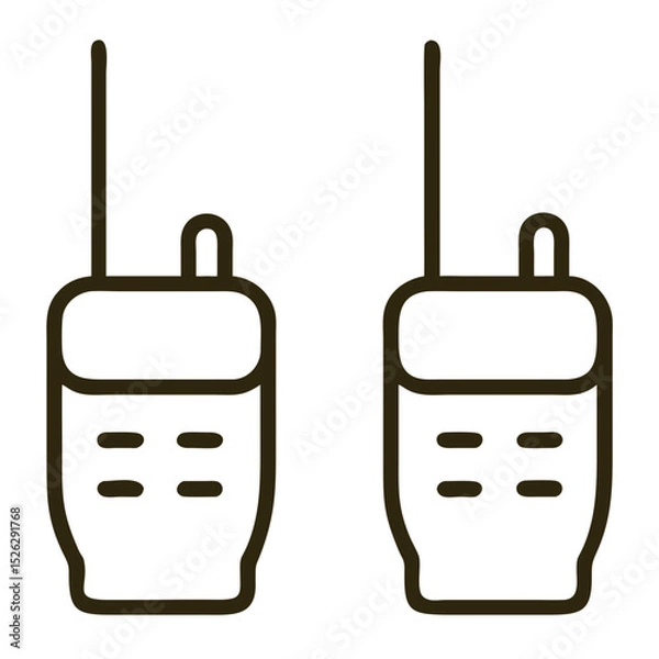 Obraz Communication devices used by outdoor enthusiasts for safe adventures in nature