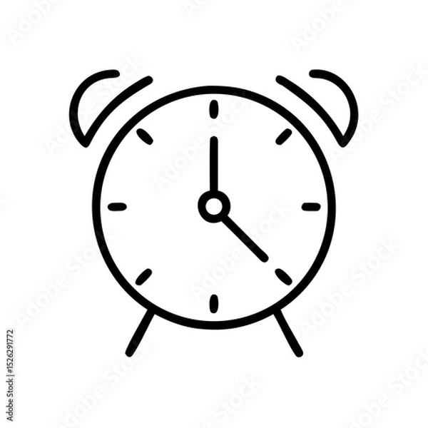 Obraz Clock displaying time with visible hour and minute hand, ideal for illustrating punctuality and time management skills