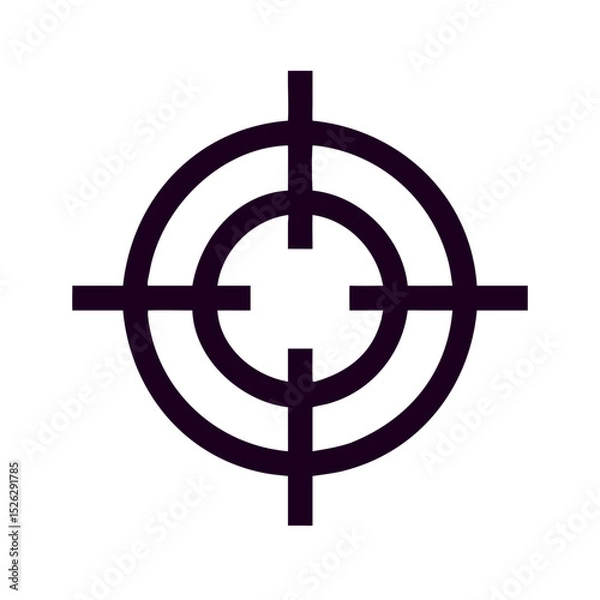 Fototapeta Symbol of a target with concentric circles representing focus and precision in various contexts