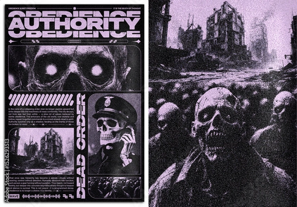 Obraz Brutalist Dystopia Poster Layout