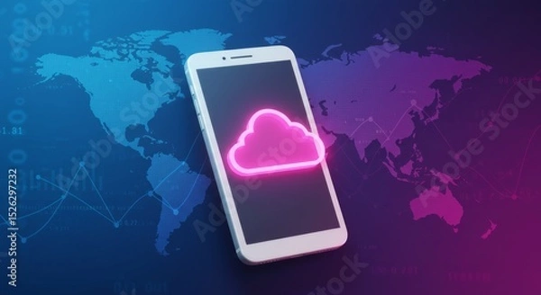 Fototapeta Mobile Cloud Computing