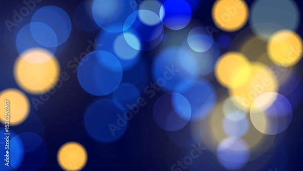 Fototapeta Bokeh lights. City night. Abstract light effect. Blurred circle shapes. Vector illustration.	