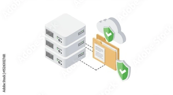 Fototapeta Secure data storage on the cloud