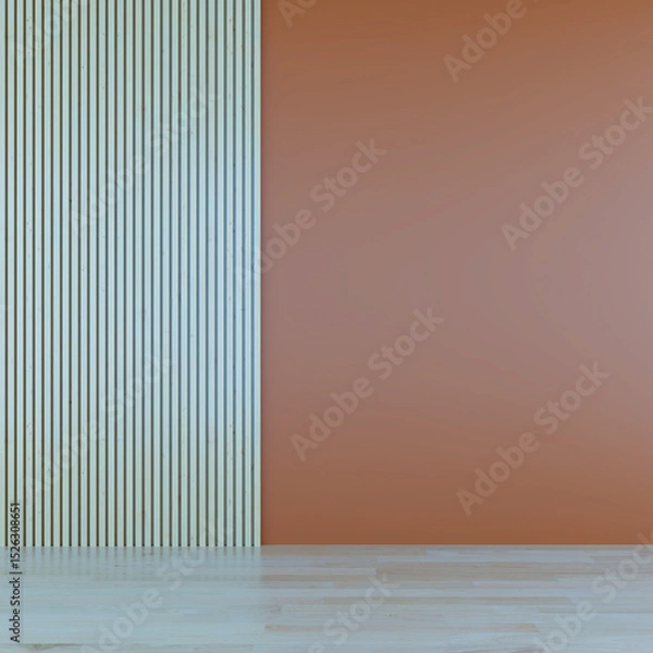 Fototapeta Large luxury modern bright interiors Living room mockup illustration 3D rendering image