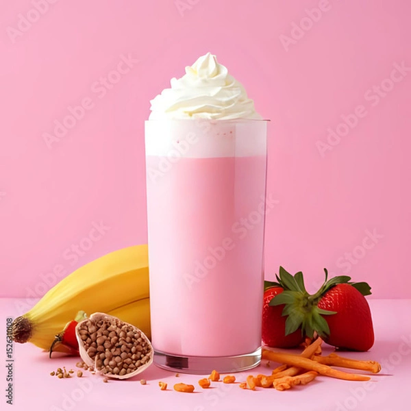 Obraz strawberry milk shake