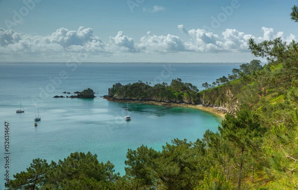 Fototapeta Randonnée au bord de l'Île vierge dans la Presqu'île de Crozon
