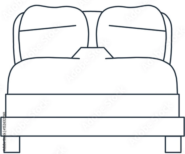 Obraz bed with pillow