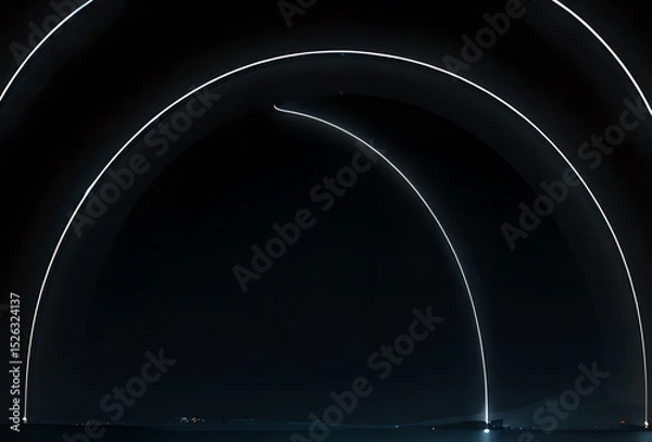 Fototapeta Visual luminous effects line radius light technology background neon light beams in motion Racing car flash effects and dynamic with luminous laser,creating an electrifying visual for speed