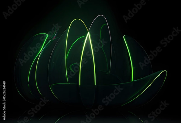Fototapeta Visual luminous effects line radius light technology background neon light beams in motion Racing car flash effects and dynamic with luminous laser,creating an electrifying visual for speed