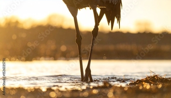 Obraz Crane Legs Standing in Water