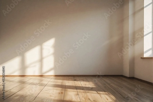 Fototapeta an empty room with soft light coming in from the window
