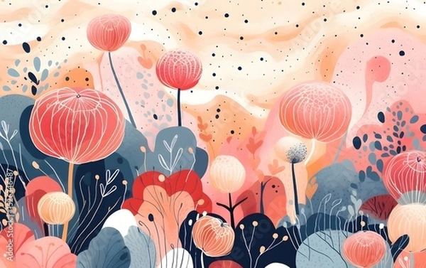 Obraz Abstract floral background illustration