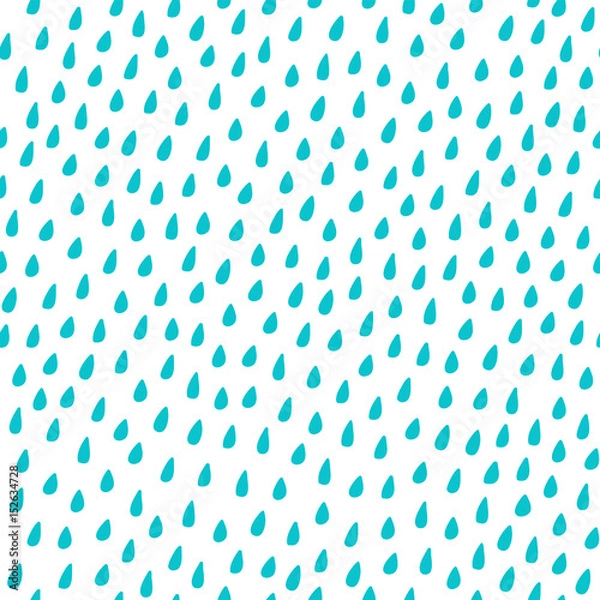 Fototapeta  simple clouds rain seamless pattern 