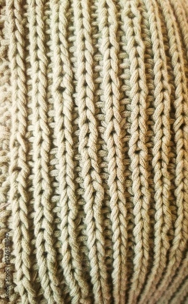Obraz Close up of Knitted wool texture
