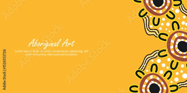 Obraz Artistic Aboriginal background poster ready for custom text