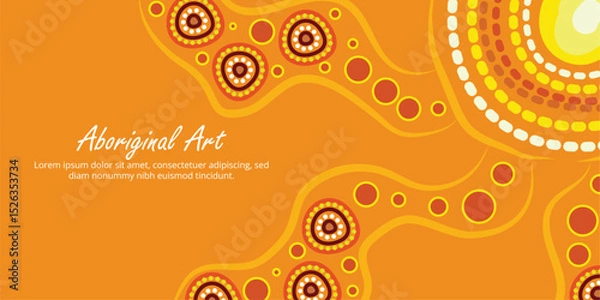 Obraz Aboriginal-inspired decorative poster with text customization