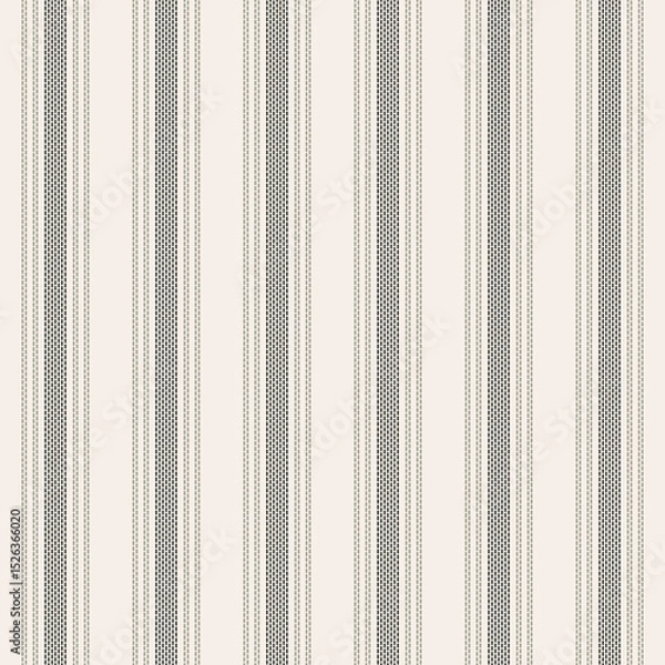 Fototapeta Vertical Ticking Stripes Beige Colors Seamless Vector Pattern Background