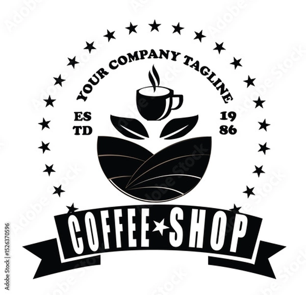 Obraz  Vintage Style Company Signage With Established Date For Business Branding. Vintage company signage with established date. Retro estd 1986 design for business branding