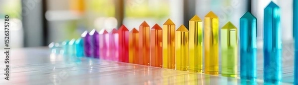 Obraz Prism bending bar chart into new angle