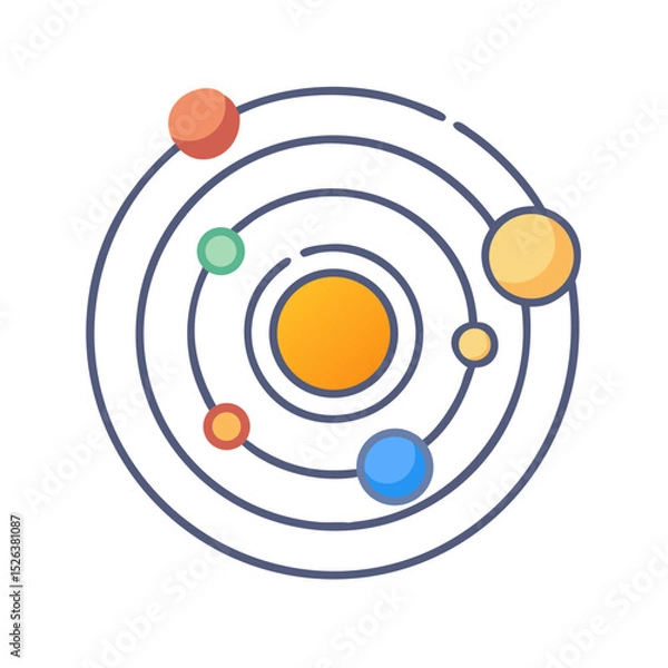 Fototapeta Aligned planets of the solar system

