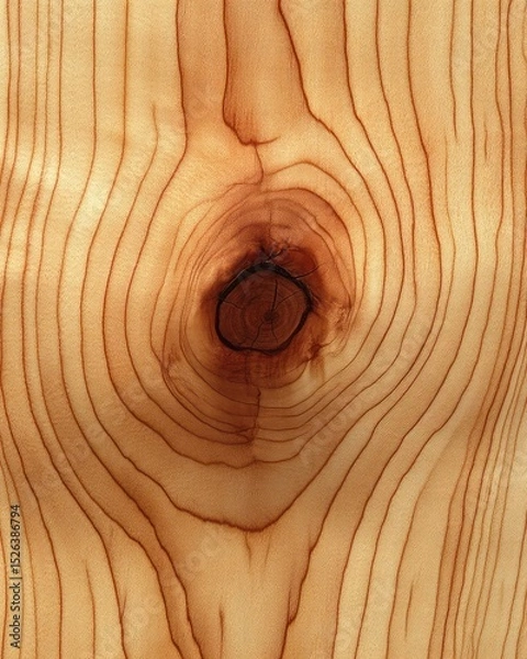 Fototapeta Close-up of wood grain with a knot