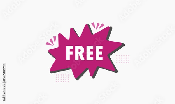 Obraz Free label sticker