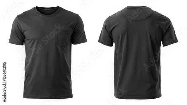 Obraz Minimal Clear Elegant Black Pocket T Shirt
