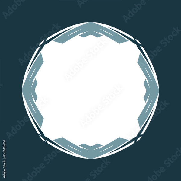 Obraz Abstract Geometric Frame with Blue Accents