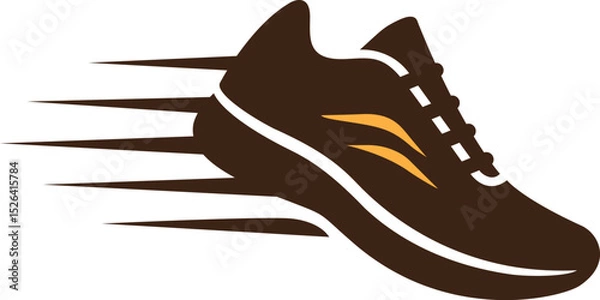 Obraz Running Shoe in Motion Vector