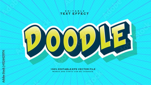 Obraz Doodle Cartoon text effect 