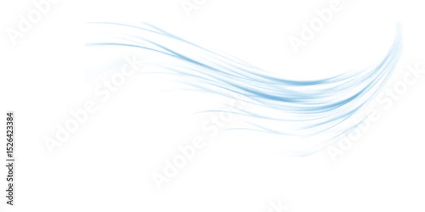 Fototapeta Airflow, effect, earth, blue, air conditioner in a dynamic scene. PNG format with transparent background. Perfect for Overlay, cooling visuals, PNG resources, and futuristic climate designs.