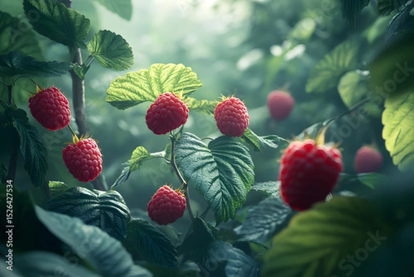 Obraz Raspberry fruit food plant.