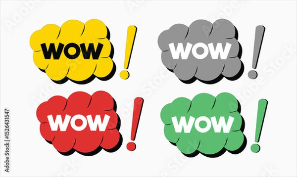 Obraz Wow label sticker collection