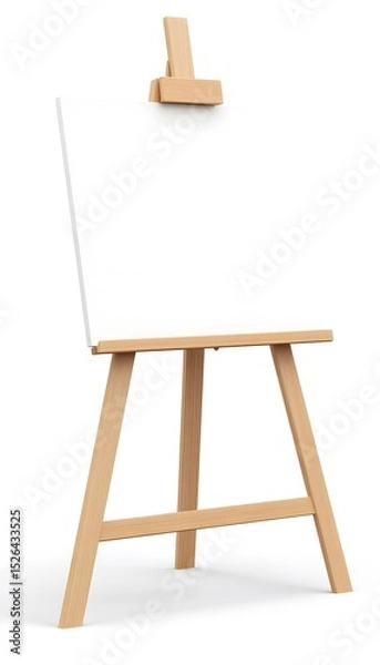 Fototapeta Realistic Artist Canvas Setup on Easel