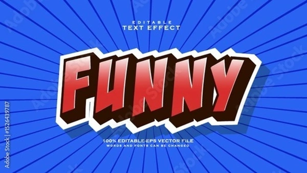 Fototapeta Fun Cartoon Funny text Style Effect