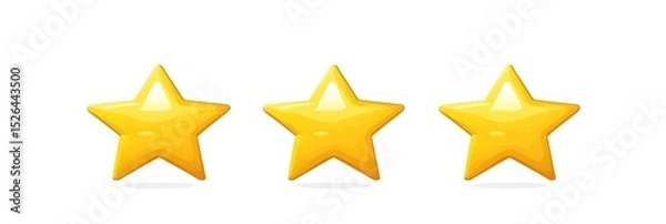 Obraz 5 yellow stars icon vector illustration on a white background