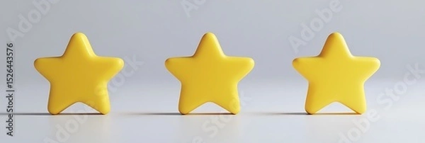 Obraz 5 yellow stars icon vector illustration on a white background