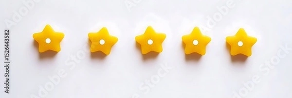 Obraz 5 yellow stars icon vector illustration on a white background