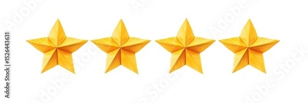 Obraz 5 yellow stars icon vector illustration on a white background