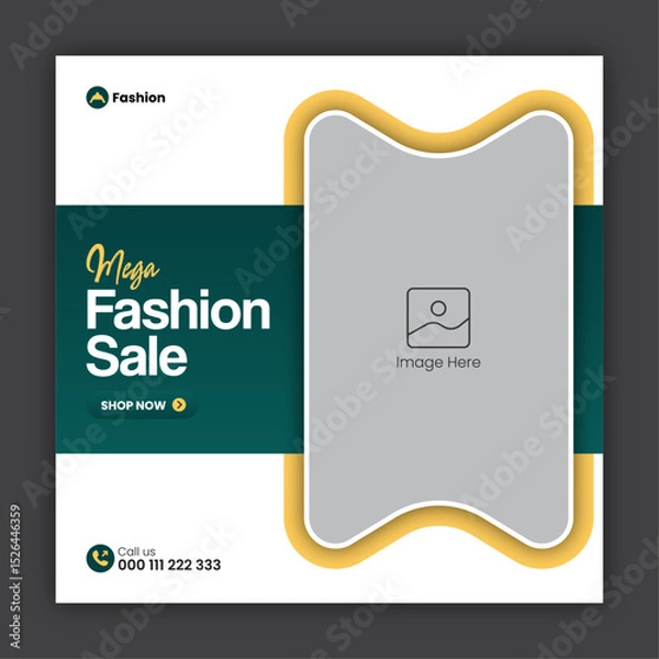 Obraz Fashion sale social media post design template or web banner design template