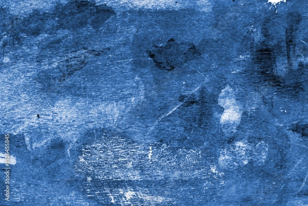 Obraz Blue Paint Stained Wooden Surface