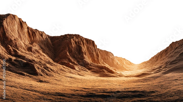 Obraz  majestic canyon with rocky cliffs isolated on white background
